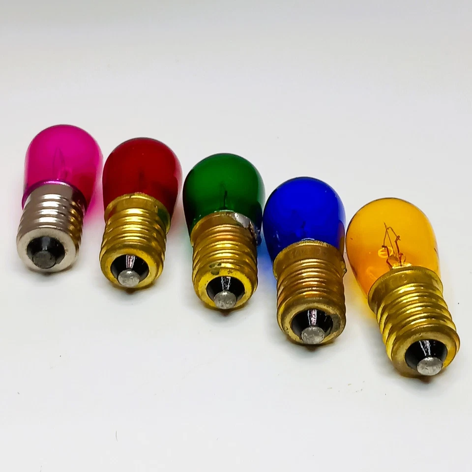 20 lampade di ricambio MULTICOLORE incandescenza 14V E14 per catenaria 20 luci - Immagine 3 di 4