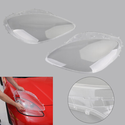 Headlight Replacement Lens Driver Passenger L+R PAIR Fits For Corvet C6 05~2013