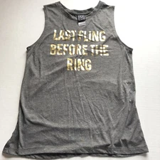 Modern Lux Last Fling Before The Ring Bridal Tank Top Gold Bachelorette M A1684