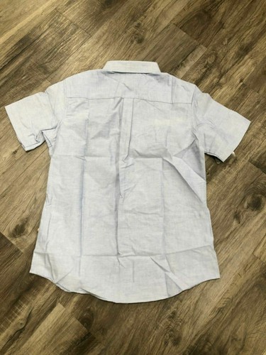 Dennis Uniform Youth Blue Short Sleeves Button Down Oxford Shirt Size Y20 - Picture 2 of 9