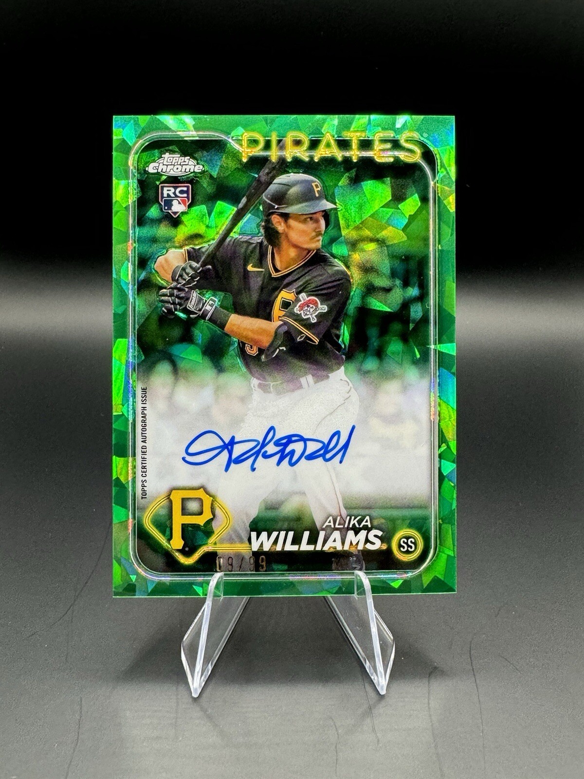 Alika Williams 2024 Topps Chrome RC AUTO SAPPHIRE GREEN Refractor 22/99 E5