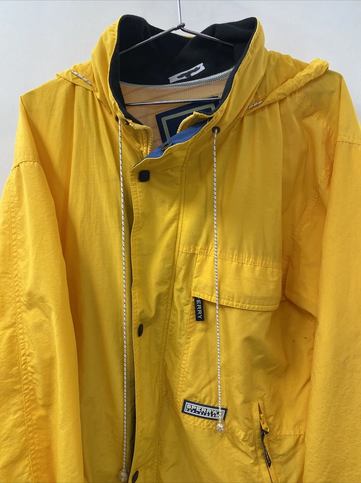 Chaqueta cortavientos Sperry Top Sider para hombre talla M malla ventilación abrigo cordón cremallera Foto 3 de 4