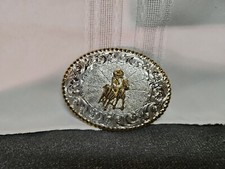 Vintage Crumrine Cowboy With Horse belt buckle NEW
