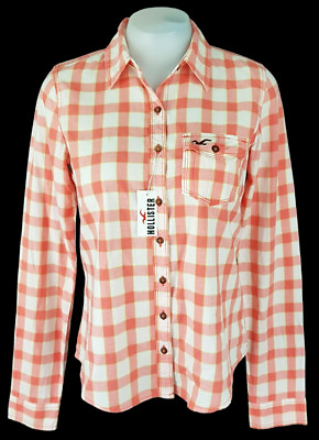 HOLLISTER by ABERCROMBIE & FITCH Damen ABENDSHIRT ROSA L/S - S - UVP 55£