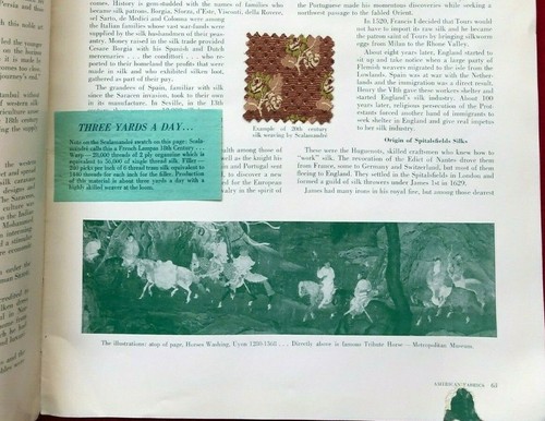 Vintage 1948 American Fabrics Magazine #6 Fashion Textiles Wool Silk Advertising - Picture 8 of 12