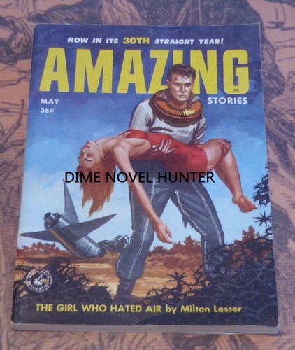 VG AMAZING STORIES MAY 1956 PULP MAGAZINE ZIFF-DAVIS PUBLICATIONS