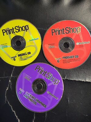 Broderbund The Print Shop Version 6 Win 95 3 CDs ONLY/ NOTHING INCLUDED
