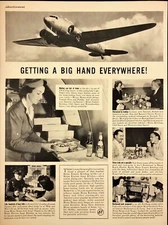 1942 Heinz 57 Homestyle Soups Served on Airlines Stewardess TWA Vintage Print Ad