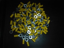 87 New Sta-Kon 1/4 Ring Terminal Insulated Yellow Navy6-9 T B Thomas Betts 12-10