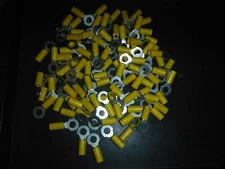 87 New Sta-Kon 1/4 Ring Terminal Insulated Yellow Navy6-9 T&B Thomas Betts 12-10