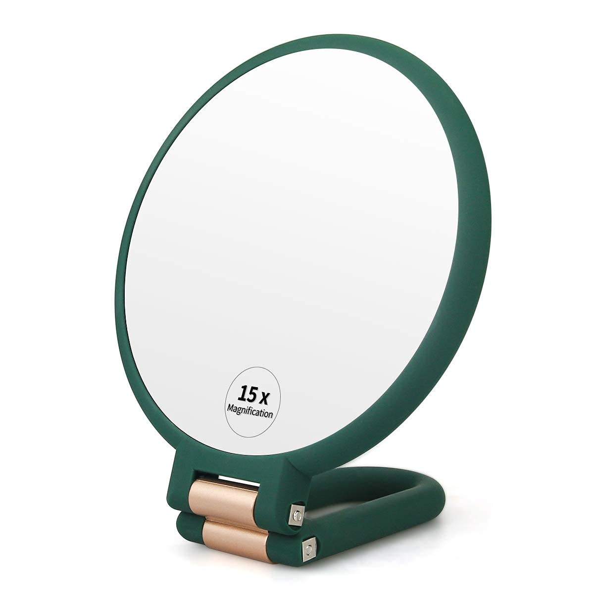 1X15Xmagnifying Hand Held Mirror Double Side Folding for Women with Adjustable
