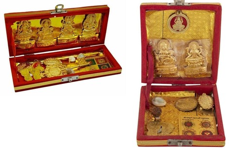 Shri Dhan Laxmi-Kuber Bhandari Gold Plated Yantra for success and wealth
