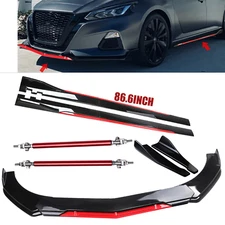 Front Bumper Lip Splitter Spoiler 86.6Side Skirt For Nissan Altima 2019-2021