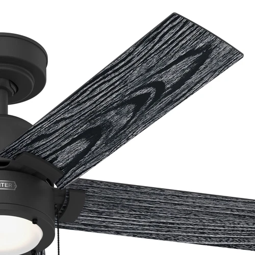 Hunter 44 inch Erling Matte Black Ceiling Fan with LED Light Kit and Pull Chain - Picture 9 of 13