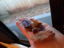 andara crystal - monatomic andara glass plus Sedona rock - 85 grams total - 46B