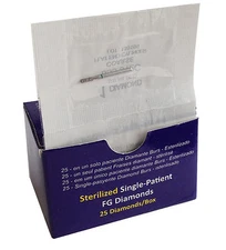 Single-Patient Diamond-Sterilized-886/016C-Coarse (25pk) $5 Combine Ship