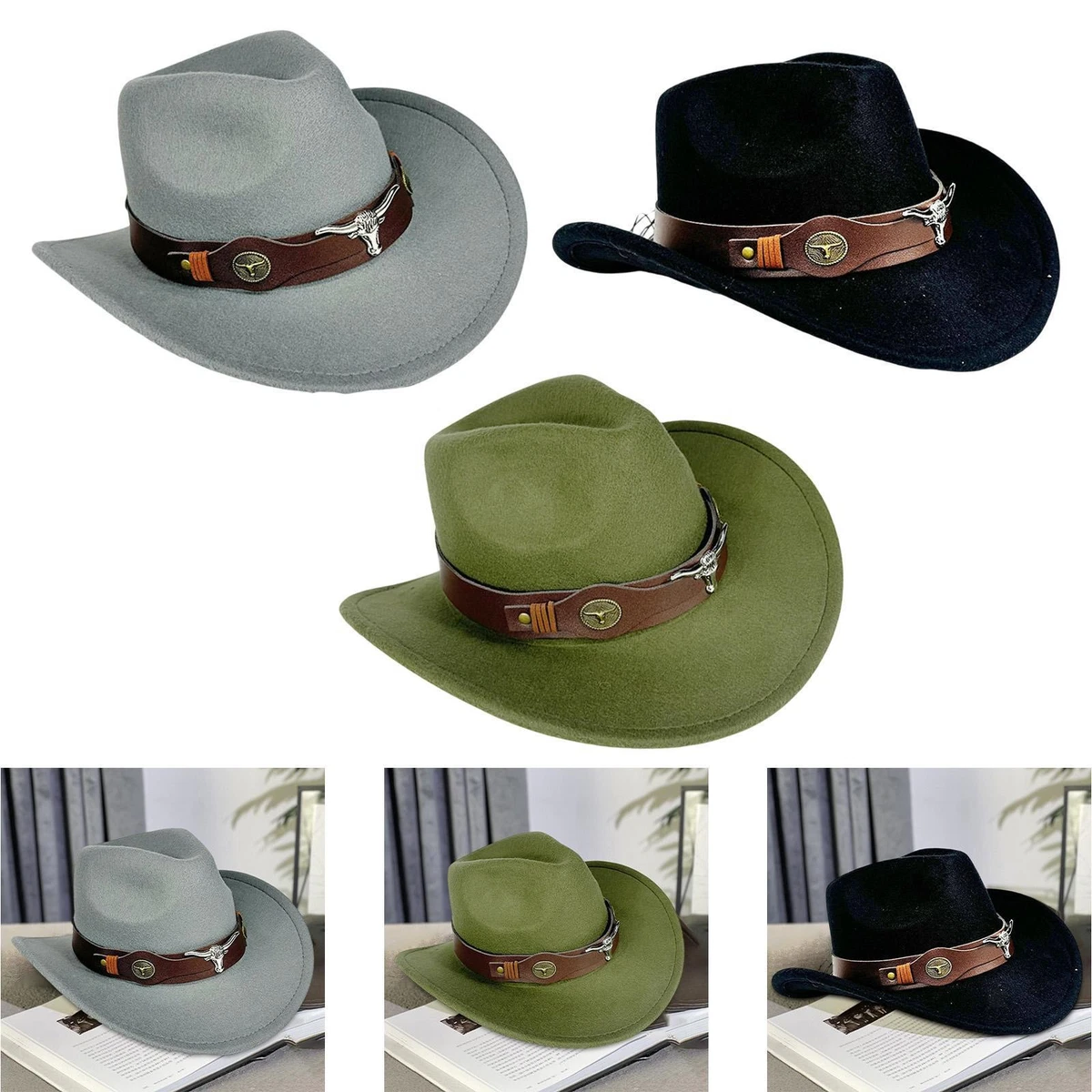 Cappello Da Sole In Paglia Per Bambini – Stile Cowboy Con Cordoncino Regolabile – 2-5 Anni (50-52 Cm)