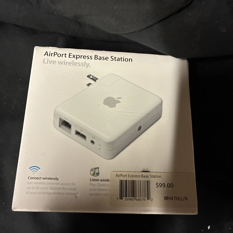 Apple AirPort Express AirTunes Mac+PC Base Station Router  A1084  Factory Sealed - Image 3 of 4