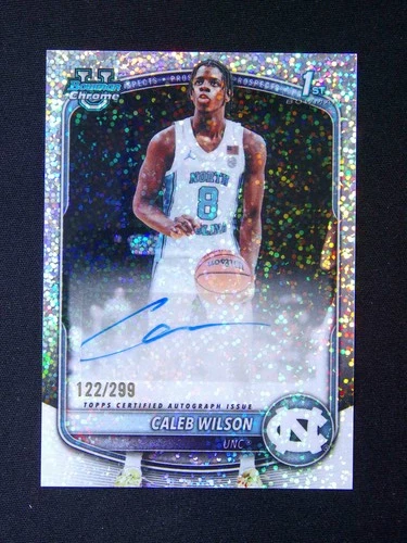 2025-26 Topps Bowman Chrome U. Caleb Wilson Auto Holo Foil /299