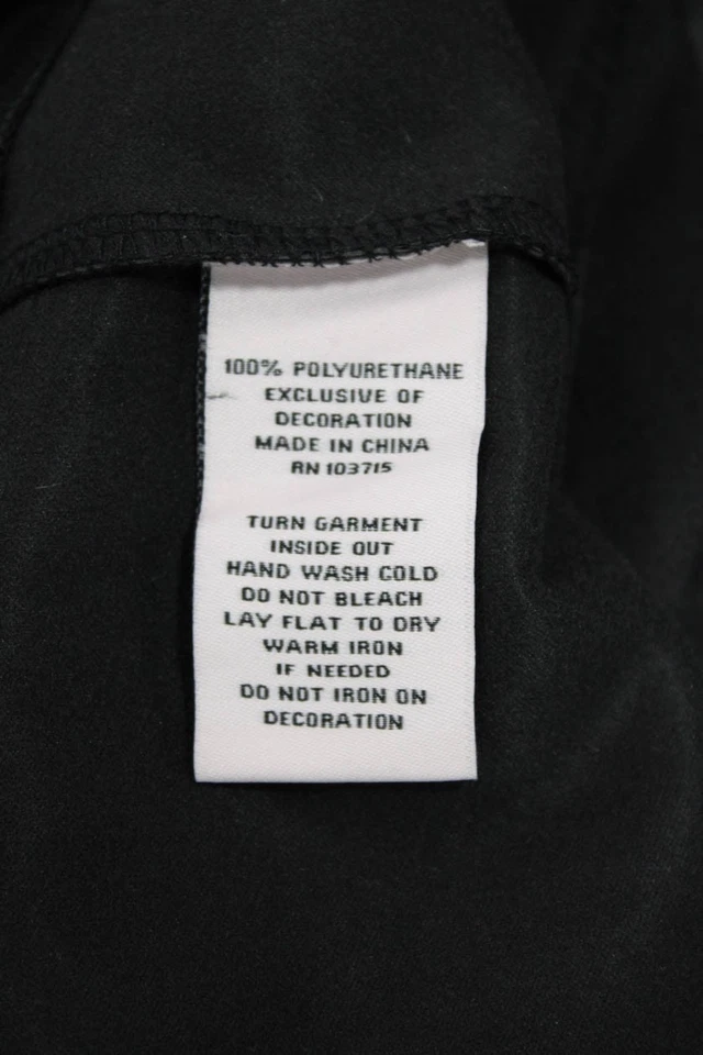 Pantalones de pierna Nanette Lepore para mujer de cuero vegano tiro alto bootcut negros talla M Foto 4 de 4