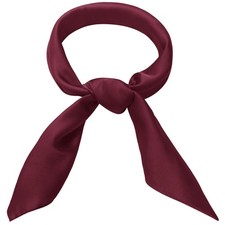 Women Silk Feeling Scarf 27.5'' Solid Color Square Satin Scarf Neck Head Maroon