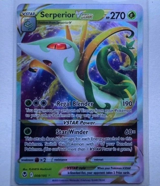 Serperior VSTAR Ultra Rare SWSH12: Silver Tempest 008/195 NM