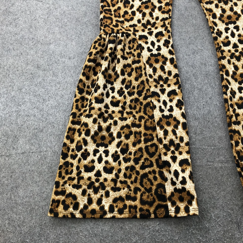 Pantalones Park Avenue Vintage Para Mujer Medianos Leopardo Campana Parte Inferior Acampanada Elastizados EE. UU. Foto 4 de 4