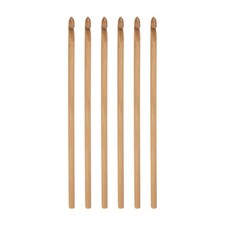 6Pcs Wooden Bamboo Crochet Hook 5.0mm US Size H Size 8 Knitting Needles