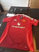 REDUCED! Signed 2024/25 Manchester United Official Home Shirt With Official Box