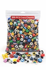 100 PCS Multicolor Cartoon  Emoji Shoe Charms for Crocs Spiderman Mickey
