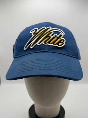 RARE!! OFF WHITE C/O VIRGIL ABLOH WORLD VARSITY BASEBALL CAP - BLUE/YELLOW