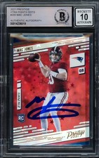 Mac Jones Signed 2021 Panini Prestige Xtra Points RC 205 Patriots Sig 10 Beckett