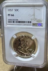 1957 50C Proof Silver Franklin Half Dollar NGC Graded PF 66
