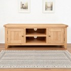 TV Cabinet Stand Plasma Bench Unit Solid Oak Pine Harrogate Assembled Ex display