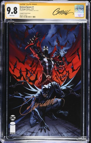 Batman / Spawn #1 CGC 9.8 NM/MT Signed J Scott Campbell Variant  2023 McFarlane.