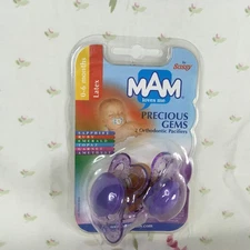MAM Vintage Pacifier Precious Gems Amethyst Purple Sassy 0-6 Months Latex