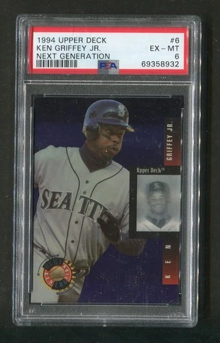 Ken Griffey Jr. Mariners Next Generation 1994 Upper Deck Baseball Card #6 PSA 6