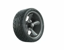 Set of 4 GTW 14" Matte Gray Golf Cart Wheels on 205/40-R14 Street Tires