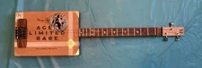 Warfield 3 String Acoustic Cigar Box Guitar With Pewter Hummingbird Sound Hole