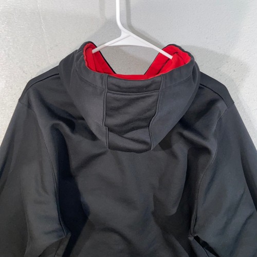 Under Armour Herren Hoodie XL Schwarz Rot Big Logo Loose Fit Pullover Sweatshirt - Bild 9 von 12