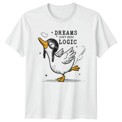 T-Shirt Dreams Don't Need Logic Motivation Gans Geburtstag Geschenk für Sie und Ihn