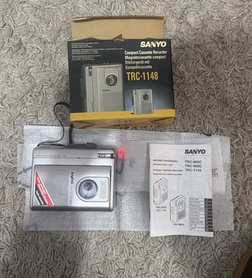 Boxed Sanyo TRC-1148 Talk-Book Compact Cassette Recorder - VAS - tested working