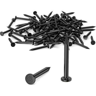 Pack of 100 Steel Nails, Nails for Concrete Walls, Galvanised, Nail Woodworki...