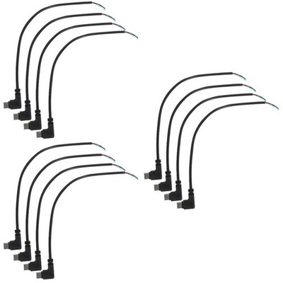 3 Pack Usb-c Pigtail Wire Right Angle Cable Cord Short Extension