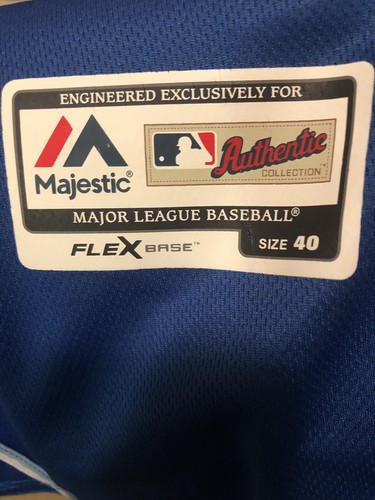 Kansas City Royals Blue Authentic Flex Base Jersey sz 40 Medium Majestic - Picture 6 of 6