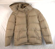 Calvin Klein Women  s Sorona Aura Jacket Size XS Khaki Puffer Hooded Coat