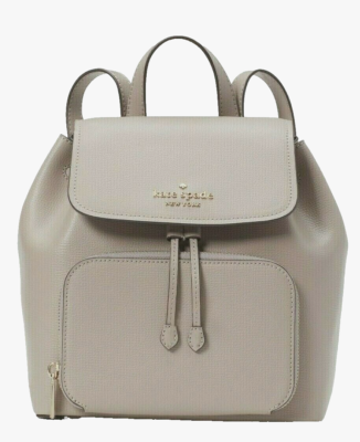 New Kate Spade Darcy Medium Flap Backpack Refined Grain 