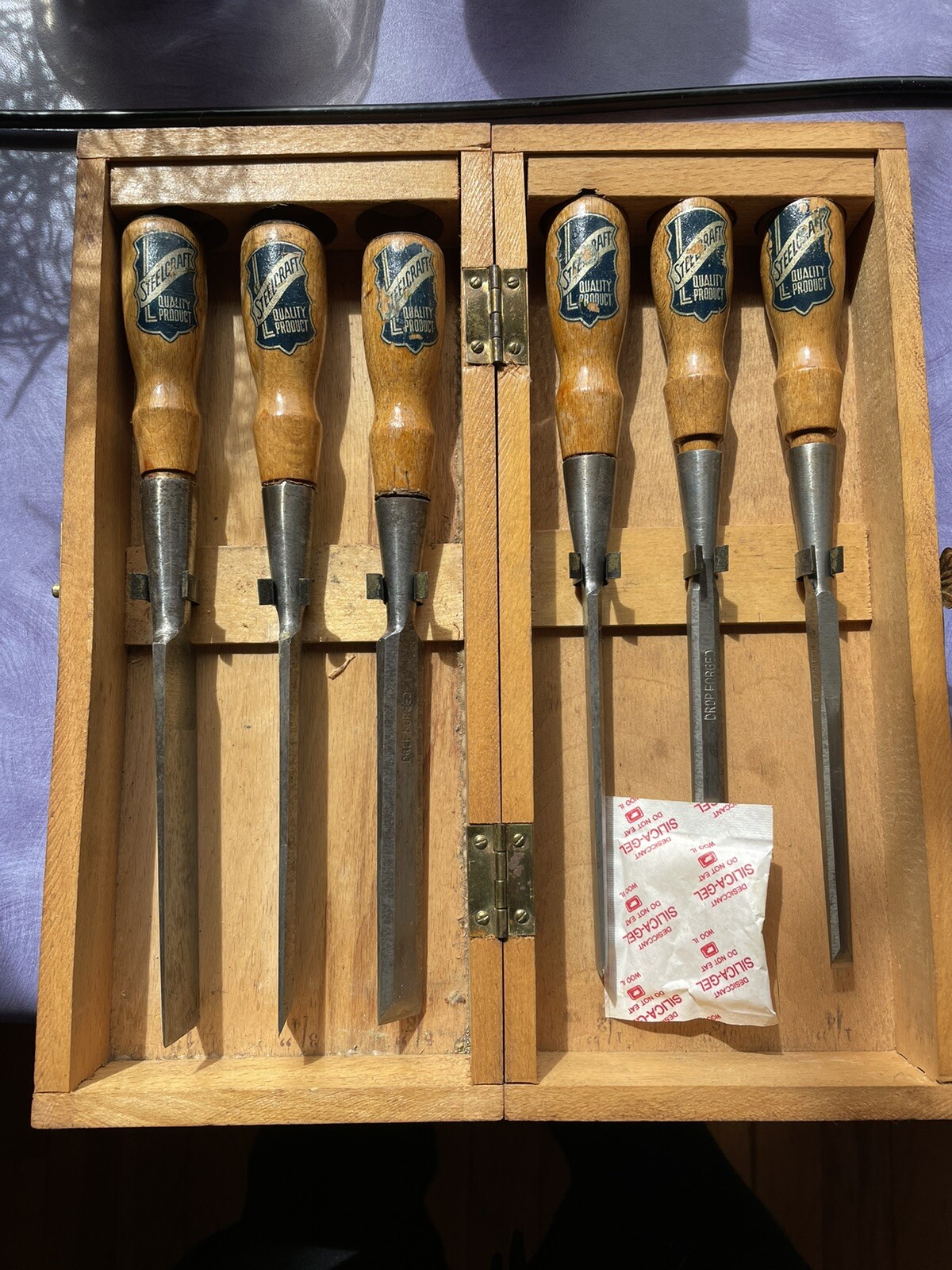 Steelcraft 6 piece Socket Butt Chisel Set, 1/4" 1", made in W. Germany