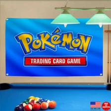 Pokemon Flag Banner 3X5 Collection Room Decoration Gamer Pokemon TCG Poke Mon