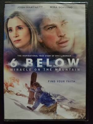 6 Below: Miracle on the Mountain (DVD 2017) Josh Hartley Mira Sorvino NEW SEALED